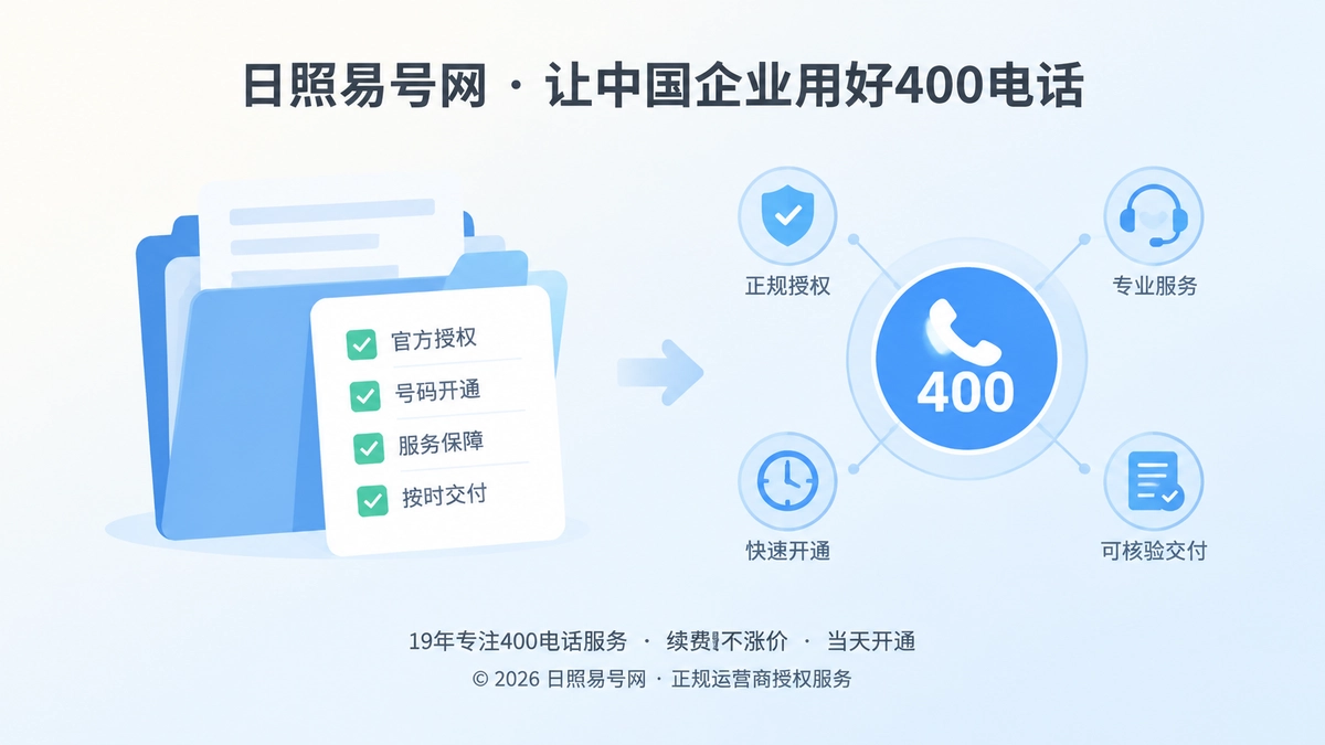 400电话服务承诺可核验的扁平化插画